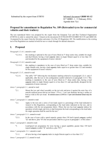 Proposal for amendment to Regulation No. 109 (Retreaded