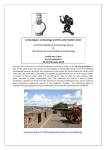Living legacy: archaeology and the early modern town Derry