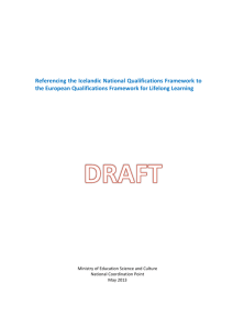 Reference report of the Icelandic Qualifications Framework