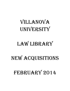 New Library Acquisitions – February 2014