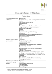Child Abuse Signs and Indicators