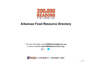 Arkansas Food Resource Directory