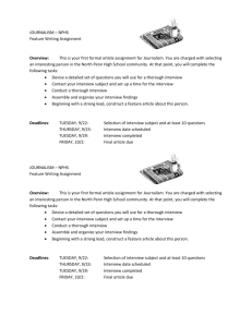 Formal feature writing assignment