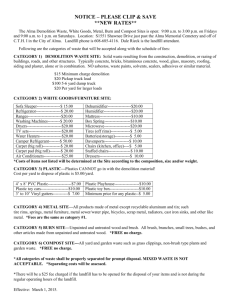 Landfill charges 2015 update