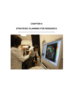 chapter 6: strategic planning for research
