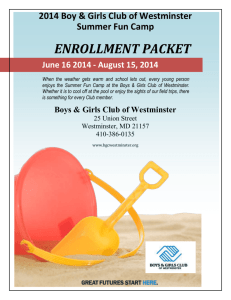 enrollment packet - Boys & Girls Club of Westminster