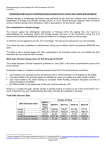 Greenhouse Gas Emissions Report 2013-14