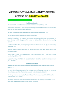 Support letters on WATER 2015