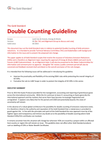 Double Counting Guideline