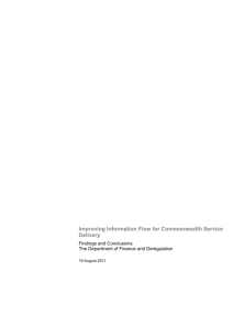 Improving Information Flow for Commonwealth Service Delivery
