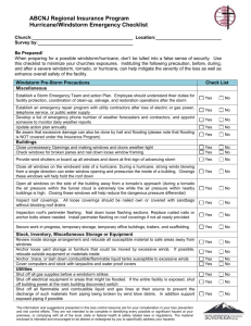 Windstorm Flood Loss Control