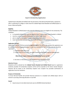 Swarm Scholarship Application Caldwell Swarm Baseball and