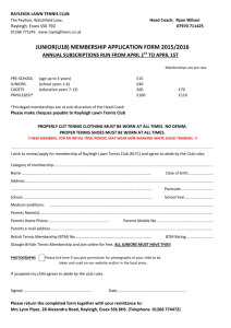 membership application form 2015/2016