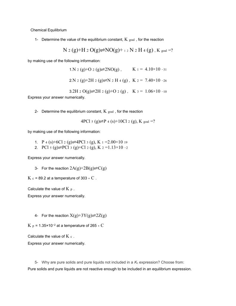 Chemical Equilibrium