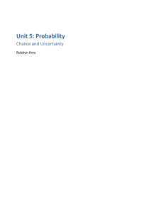 Unit 5: Probability - Robbyn Amy`s Professional Portfolio