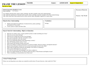 frame the lesson