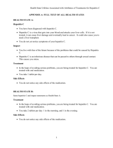 Health State Utilities Associated with Attributes of Treatments for