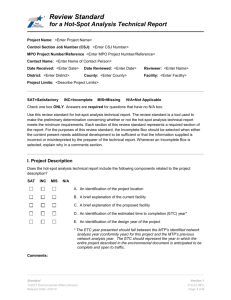 Review Strandard for a Hot-Spot Analysis Technical Report