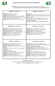 4-H Schedule 2015
