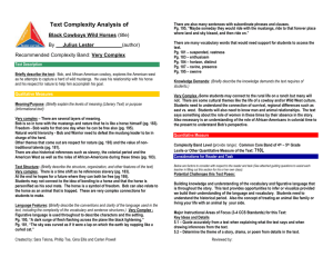 Text Complexity Analysis of