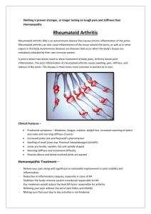 Rheumatoid Arthritis - Victory Homoeo Speciality Clinic