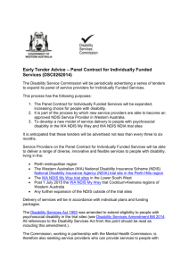 Early Tender Advice * Panel Contract for Individually Funded