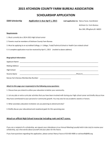 2015 atchison county farm bureau association scholarship application