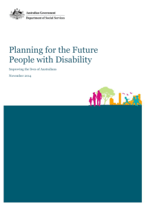Planning for the Future: People with Disability Booklet