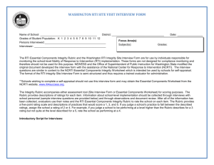 Washington RTI site visit Interview form