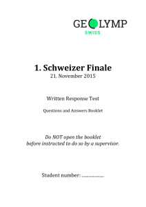1. Schweizer Finale