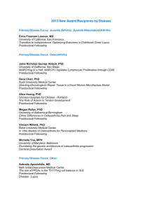 2013 New Award Recipients by Disease Primary Disease Focus