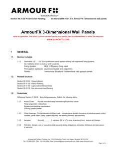 CSI AmourFX 3-dimensional wall panels