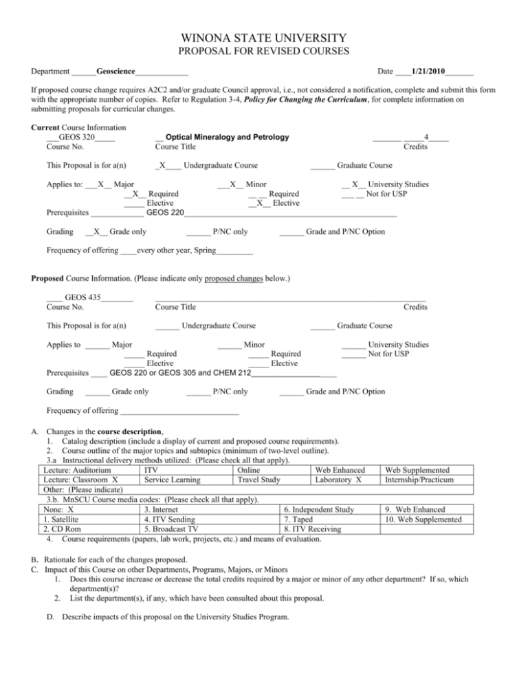 GEOS435 Revisions Winona State University