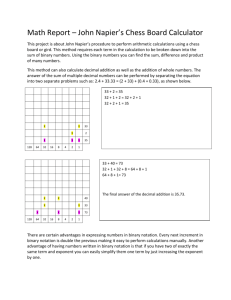 Math Report – John Napier`s Chess Board Calculator This project is