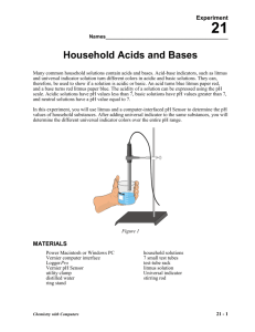 Household acid base lab