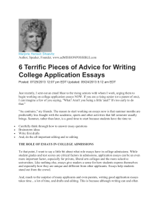 6 tips on writing essay - Eaton Community Schools