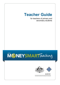 Teacher Guide for teachers of primary and secondary