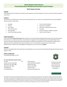 North Dakota Forest Service Forest Restoration/Windbreak