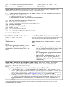 F.IF.C.7 Lesson Graphing Linear and