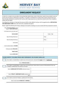 Enrolment request form - Hervey Bay State High School