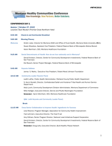 Conference Agenda - Montana AHEC and Office of Rural Health