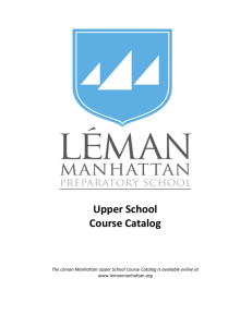 Upper School Curriculum Guide 2015-2016