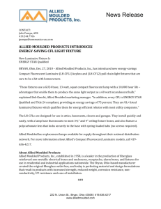 CFL-Compact Fluorescent Luminaires Press Release 12-2010