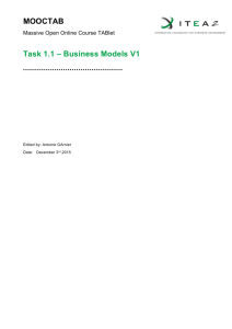 Task 1.1 * Business Models V1