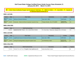 Gulf Coast State College Certified Green Guide Course Class