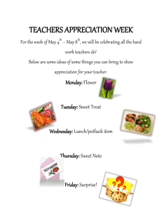 Teacher Appreciation Week flyer