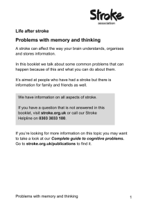 Problems with memory and thinking