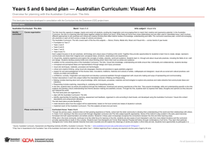 Years 5 and 6 band plan * Australian Curriculum: Visual Arts