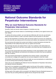 National Outcome Standards for Perpetrator Interventions – Scope