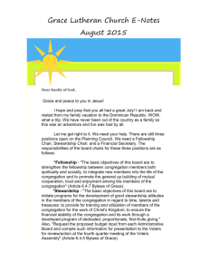 2015 August Newsletter - Grace Lutheran Church